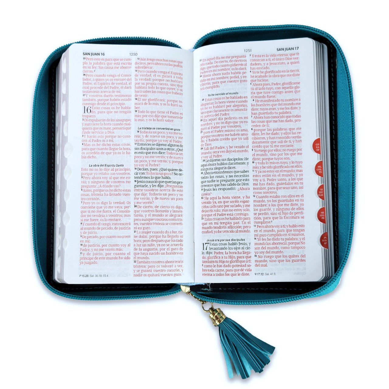 Biblia RVR60 Chequera Turquesa-Blanco Cierre Índice 3 Biblia RVR60 Chequera Turquesa-Blanco Cierre Índice - Image 3