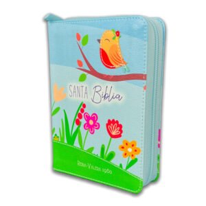 Biblia RVR 1960 Tamaño Bolsillo Primaveral Flores Con Cierre