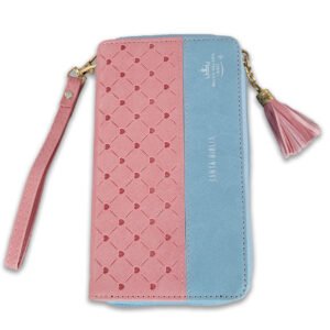 Biblia RVR60 Chequera Azul-Rosa Cierre
