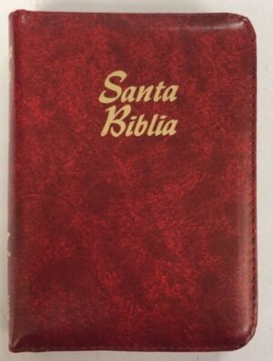 Biblia RVR 1960 con cierre - índice pequeño, alcolchada rojiza