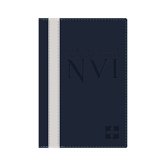 Biblia/NVI/Edicion Conmemorativa/Piel/Azul-Gris 1 Biblia/NVI/Edicion Conmemorativa/Piel/Azul-Gris