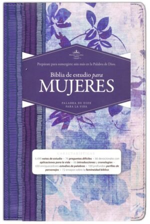 Biblia de Estudio Mujeres  Tapa Dura Azul Floreado