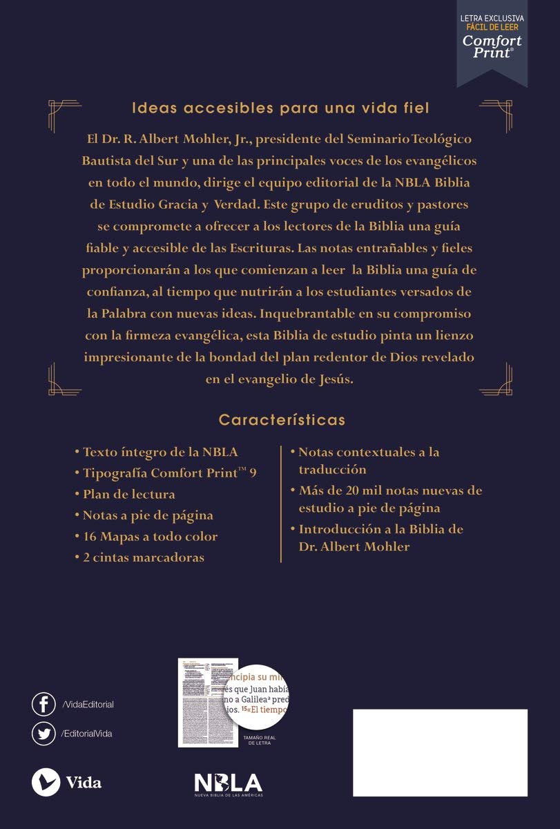NBLA Biblia de Estudio Gracia y Verdad tapa dura 4 NBLA Biblia de Estudio Gracia y Verdad tapa dura - Image 4