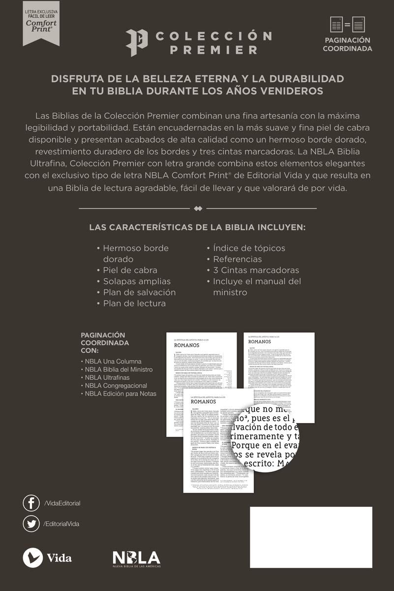 NBLA Biblia Ultrafina Azul; Letra Grande, Colección Premier: Edición Limitada 5 NBLA Biblia Ultrafina Azul; Letra Grande, Colección Premier: Edición Limitada - Image 5