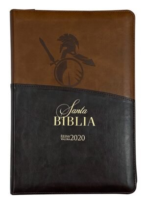 Biblia RVR 2020 LG Imitación Piel Café Efesios 6:12 con Cierre