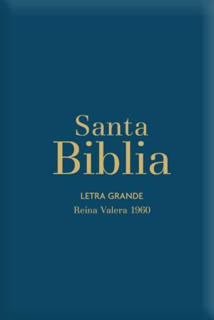 Biblia RVR60 LG Tamaño Manual Azul Acero con Cierre con Índice