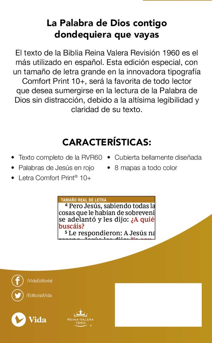 Biblia RVR60/Compacta/Letra Grande/Cafe/Cierre 3 Biblia RVR60/Compacta/Letra Grande/Cafe/Cierre - Image 3