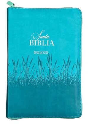 Biblia RVR 2020 LG Imitación Piel Turquesa con Cierre