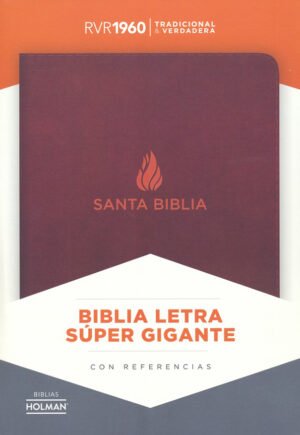 RVR1960 Biblia Letra Súper Gigante marrón, piel fabricada con índice