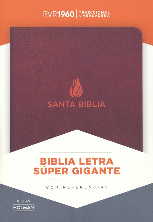 RVR1960 Biblia Letra Súper Gigante marrón, piel fabricada con índice 1 RVR1960 Biblia Letra Súper Gigante marrón, piel fabricada con índice