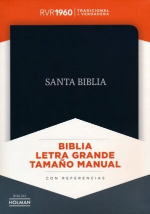 RVR1960 Biblia Letra Grande Manual Negro, piel fabricada