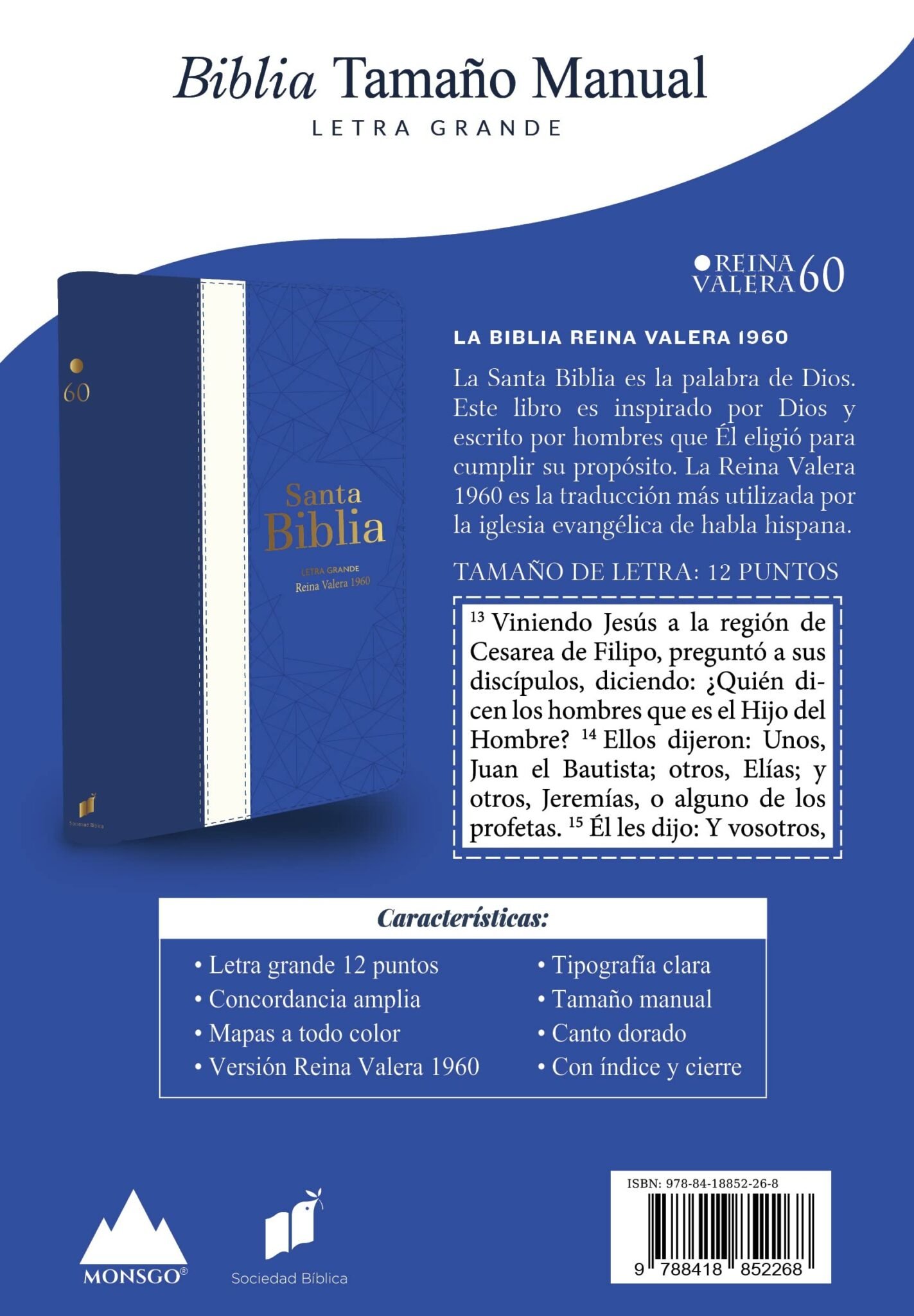 Biblia RVR60 LG Tamaño Manual con cierre con índice 5 Biblia RVR60 LG Tamaño Manual con cierre con índice - Image 5