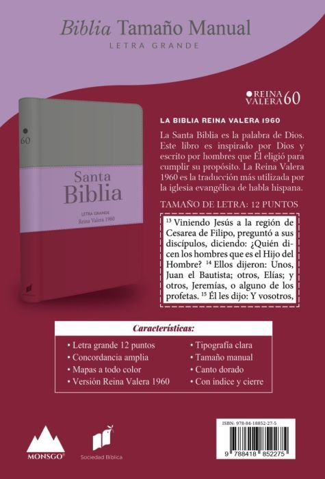 Biblia RVR60 LG Tamaño Manual con cierre con índice 2 Biblia RVR60 LG Tamaño Manual con cierre con índice - Image 2