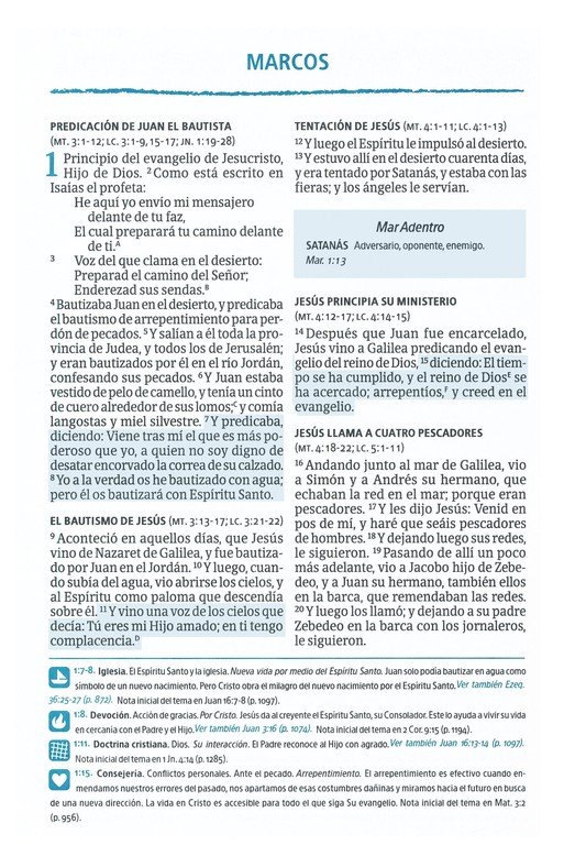 RV60 Biblia del Pescador letra grande Azul símil piel/BH 3 RV60 Biblia del Pescador letra grande Azul símil piel/BH - Image 3