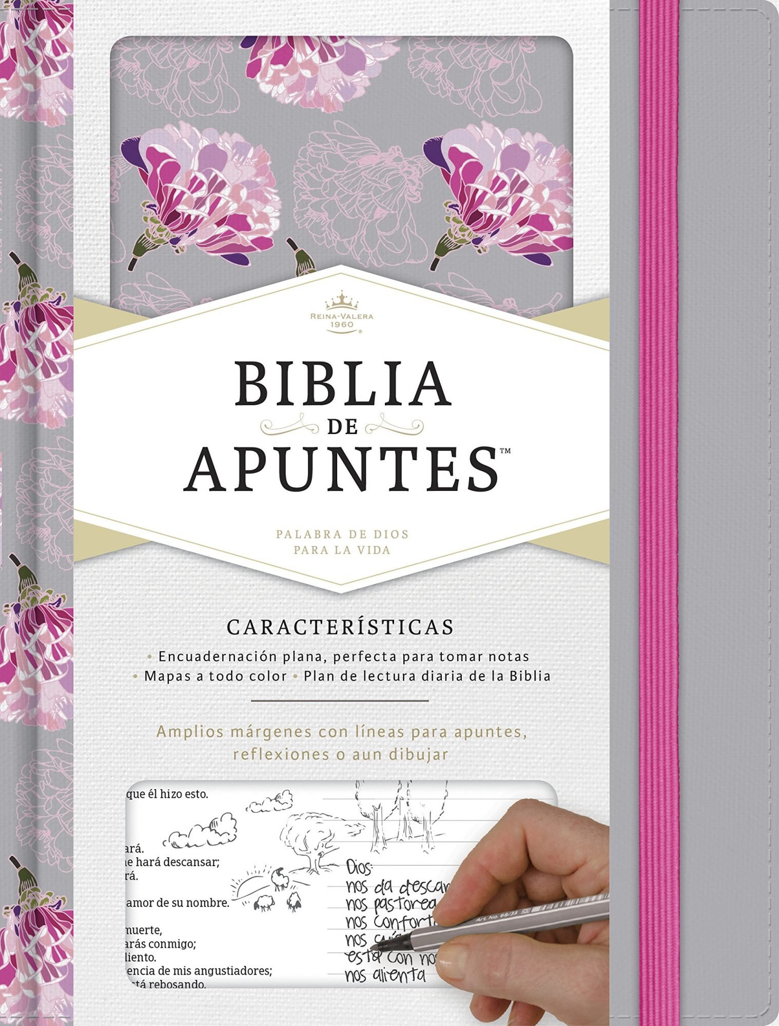Biblia de Apuntes Gris Floral 1 Biblia de Apuntes Gris Floral