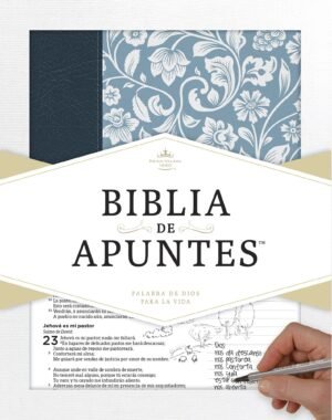 Biblia de Apuntes Azul Floral RVR60