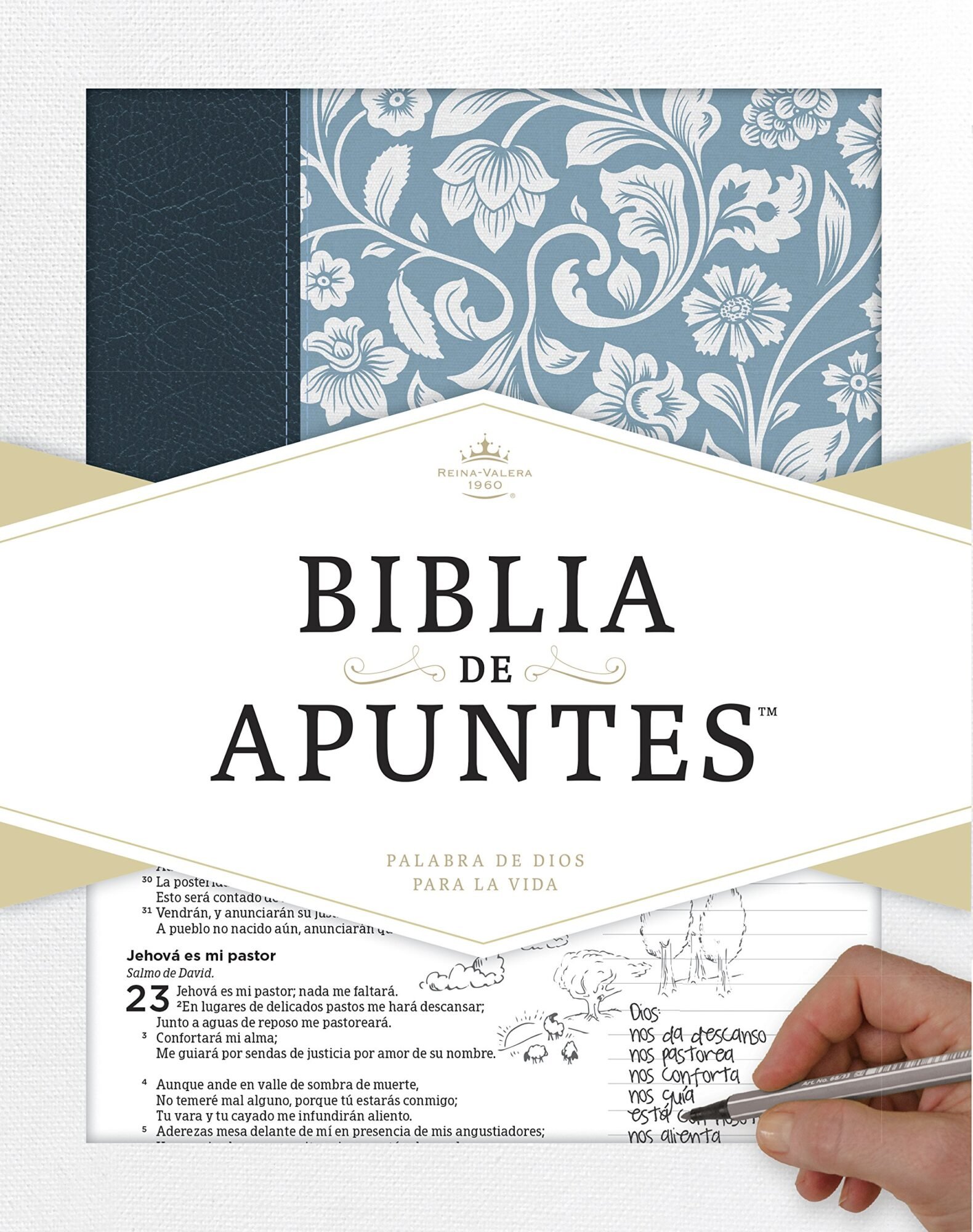 Biblia de Apuntes Azul Floral RVR60 1 Biblia de Apuntes Azul Floral RVR60
