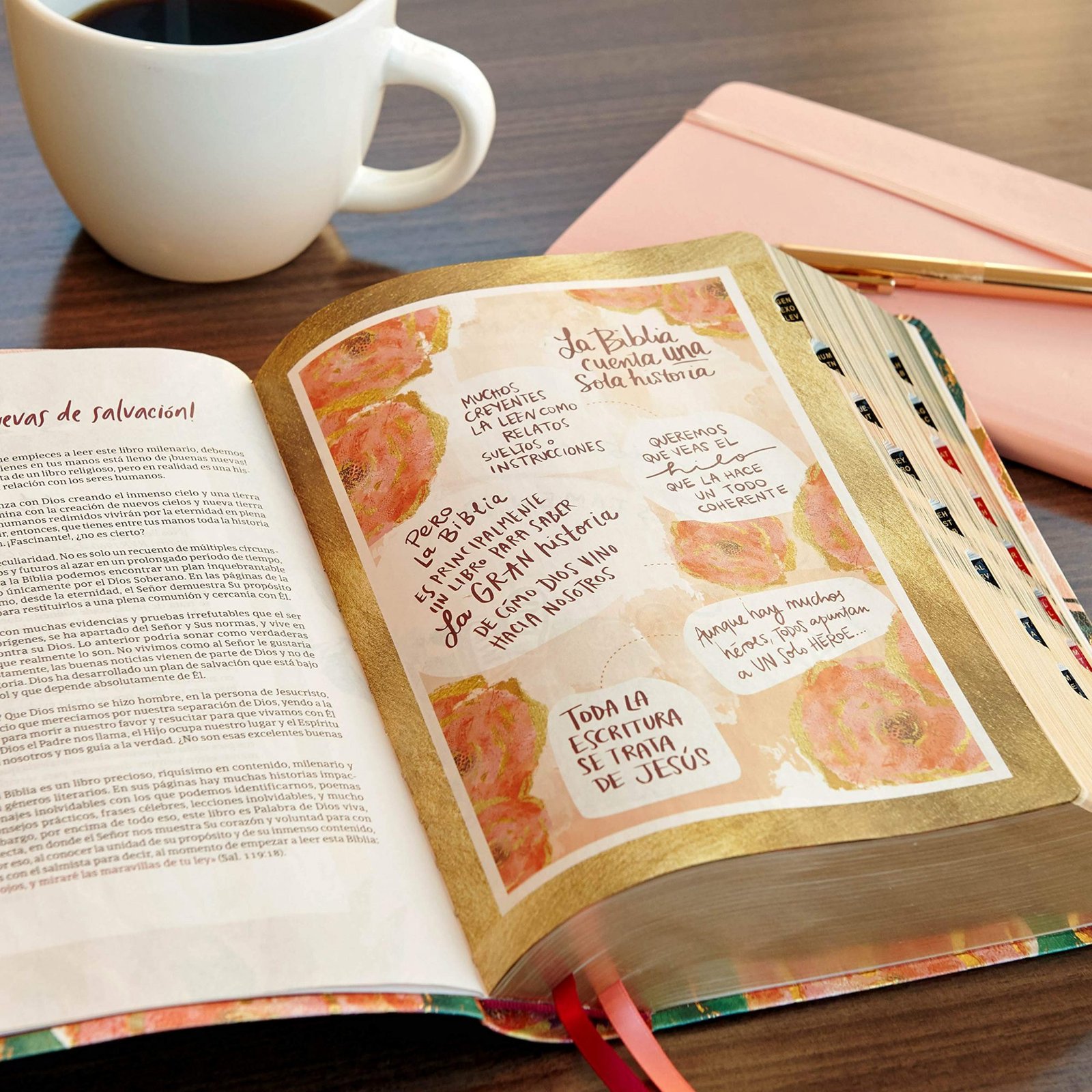 RV60 Biblia Centrada En Cristo/Floral/Simil Piel/Con Indice/BH 3 RV60 Biblia Centrada En Cristo/Floral/Simil Piel/Con Indice/BH - Image 3