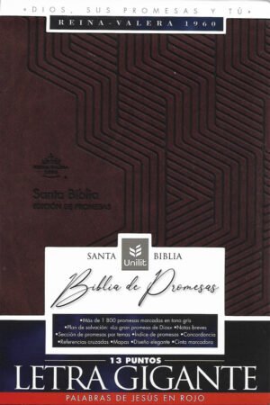 Biblia RVR60 Promesas Letra Gigante Marrón
