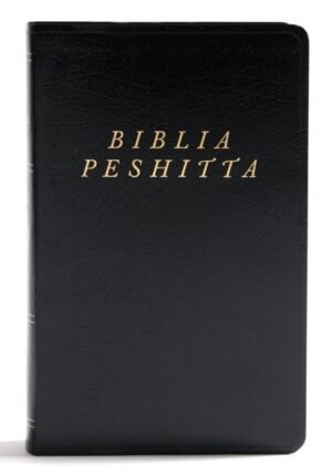 Biblia Peshitta, negro imitación piel con indice
