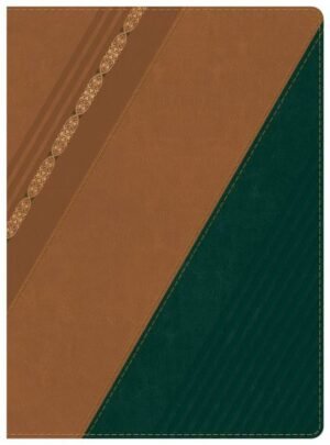 Biblia de Estudio Holman, castaño/verde bosque con filigrana simil piel RVR 1960
