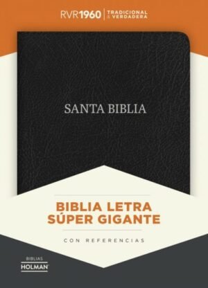 Biblia Letra Súper Gigante negro, piel fabricada con índice RVR 1960