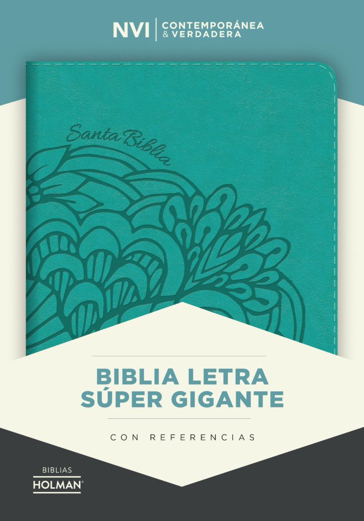 NVI Biblia letra Super Gigante Aqua índice, simil piel 1 NVI Biblia letra Super Gigante Aqua índice, simil piel