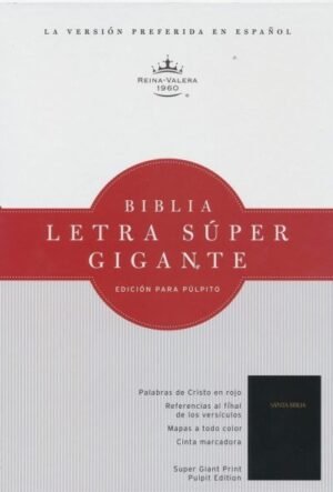 Biblia Letra Super Gigante para púlpito, negra acolchonada tapa dura RVR 1960