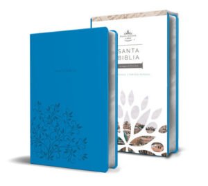 Biblia Reina Valera 1960 letra grande Símil piel azul