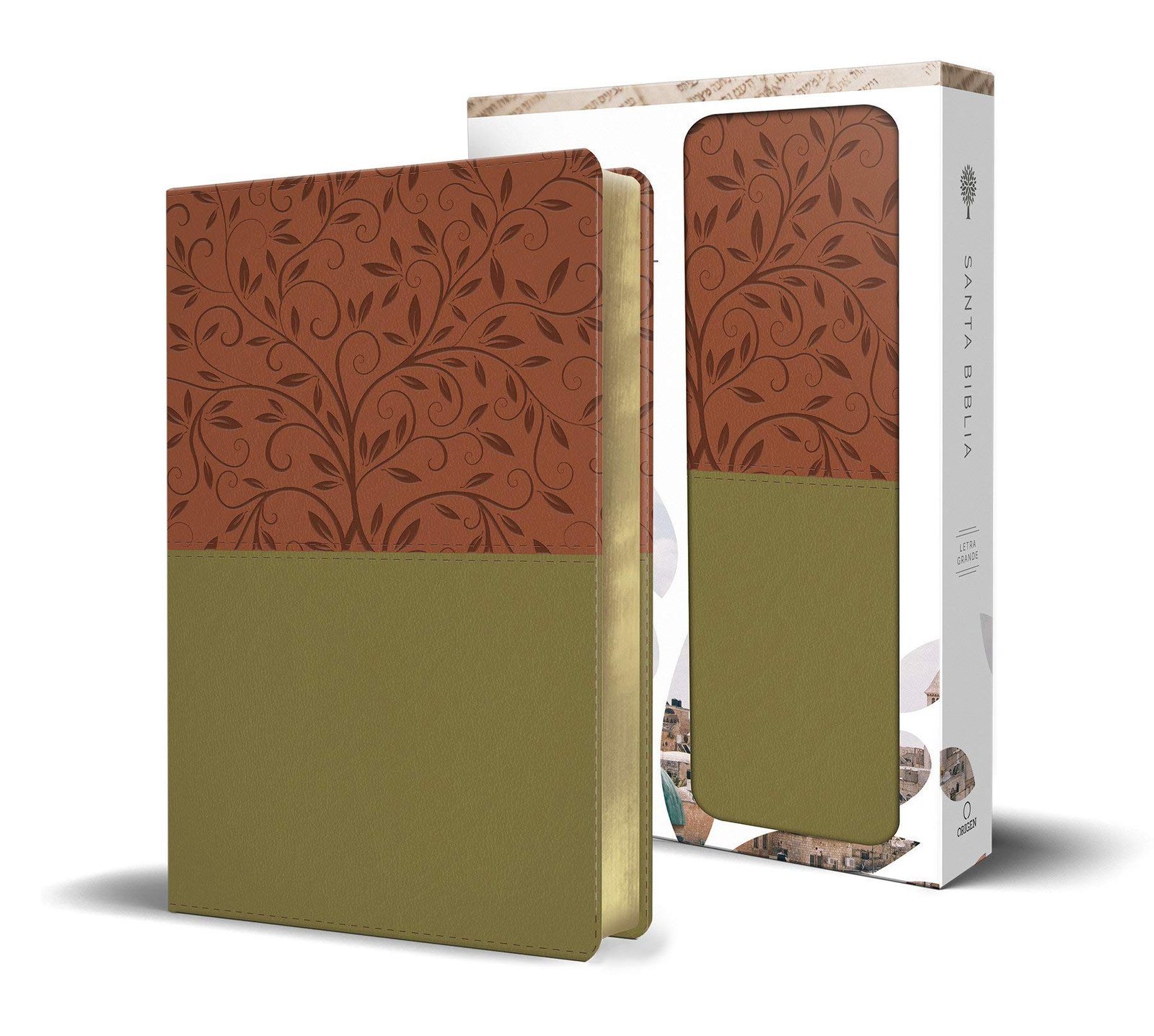 Biblia RVR1960 LG Imitacion Piel Verde-Marron 1 Biblia RVR1960 LG Imitacion Piel Verde-Marron