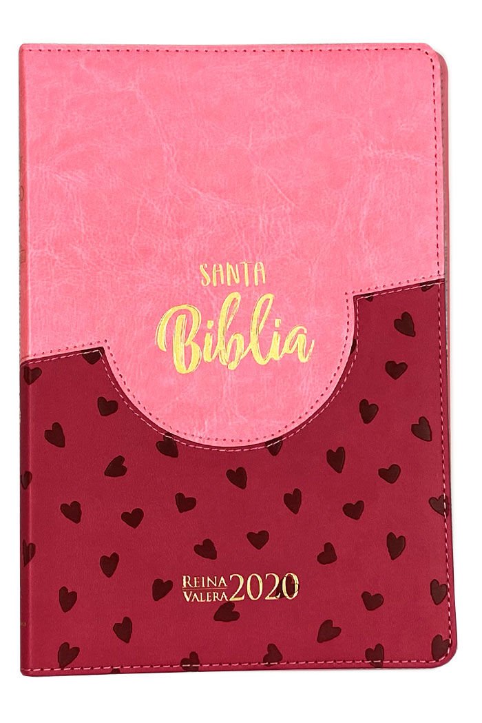 Biblia RVR 2020 Rosa Rosa Corazones 1 Biblia RVR 2020 Rosa Rosa Corazones