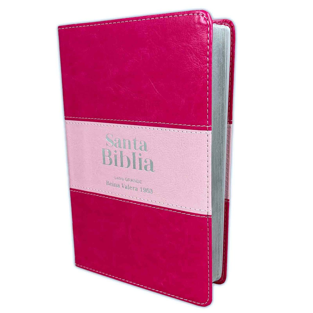 Biblia Letra Grande RV1960 imit. piel duotono rosa 1 Biblia Letra Grande RV1960 imit. piel duotono rosa
