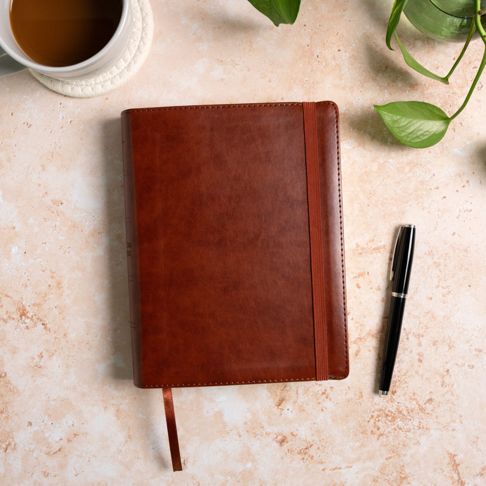 Biblia De Apuntes 1960/ Personal Café Símil Piel 3 Biblia De Apuntes 1960/ Personal Café Símil Piel - Image 3