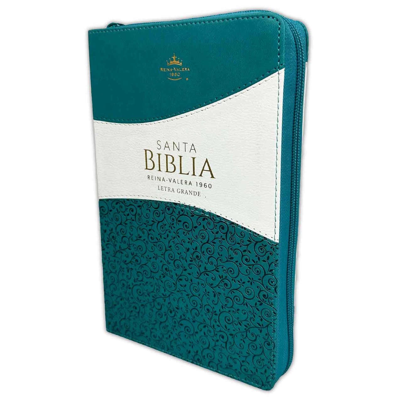 Biblia RVR60 Letra Grande Tamaño Manual Duotone Turquesa Blanco 1 Biblia RVR60 Letra Grande Tamaño Manual Duotone Turquesa Blanco