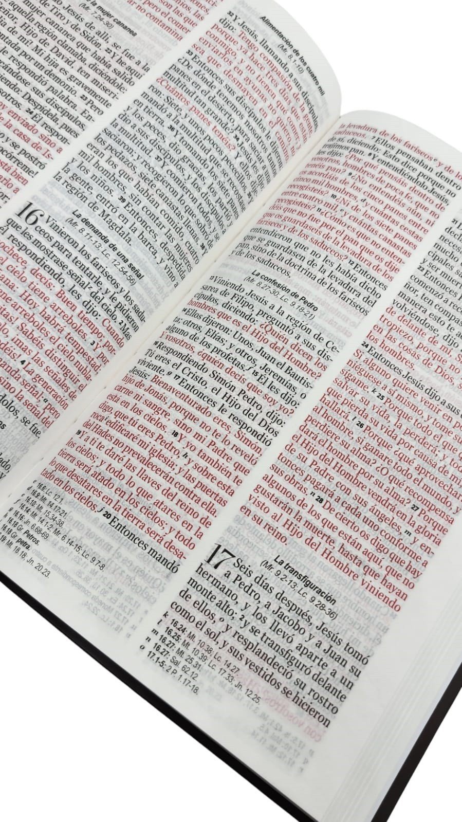 Biblia RVR60 Letra Grande Rojo y blanco Canto blanco 2 Biblia RVR60 Letra Grande Rojo y blanco Canto blanco - Image 2