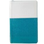 Biblia RV60/ Turquesa/Blanco Con Cierre/Canto Plateado