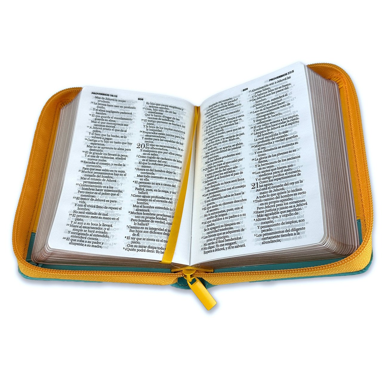 Biblia RVR60 025 Primer Amarillo/Turquesa dos Flores 2 Biblia RVR60 025 Primer Amarillo/Turquesa dos Flores - Image 2