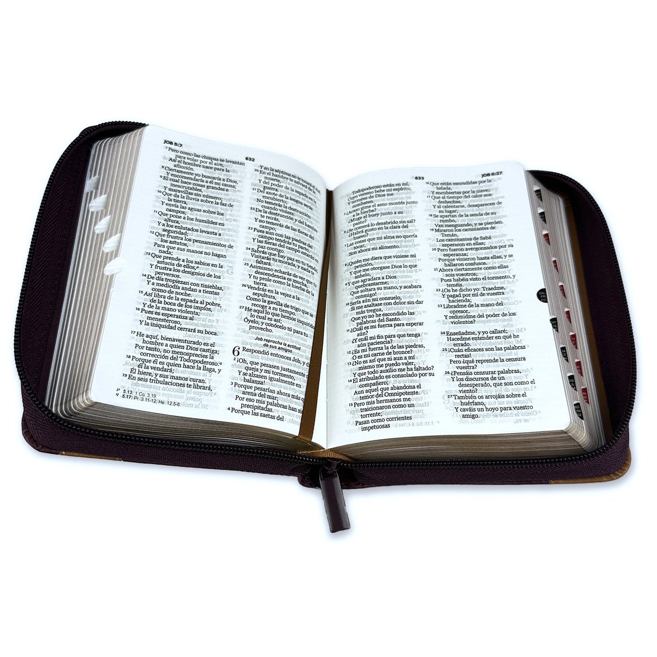 Biblia de Bolsillo Con Cierre RV1960 vino/café 2 Biblia de Bolsillo Con Cierre RV1960 vino/café - Image 2