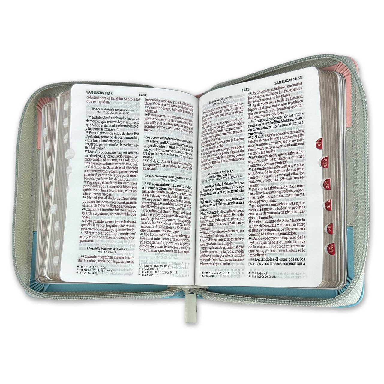 Biblia de Bolsillo RV1960 Tricolor Rosa/Blanco/Turquesa 3 Biblia de Bolsillo RV1960 Tricolor Rosa/Blanco/Turquesa - Image 3