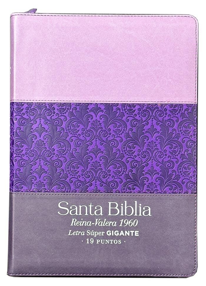 Biblia RVR60 Letra Súper Gigante Tricolor Lila Morado Negro 1 Biblia RVR60 Letra Súper Gigante Tricolor Lila Morado Negro