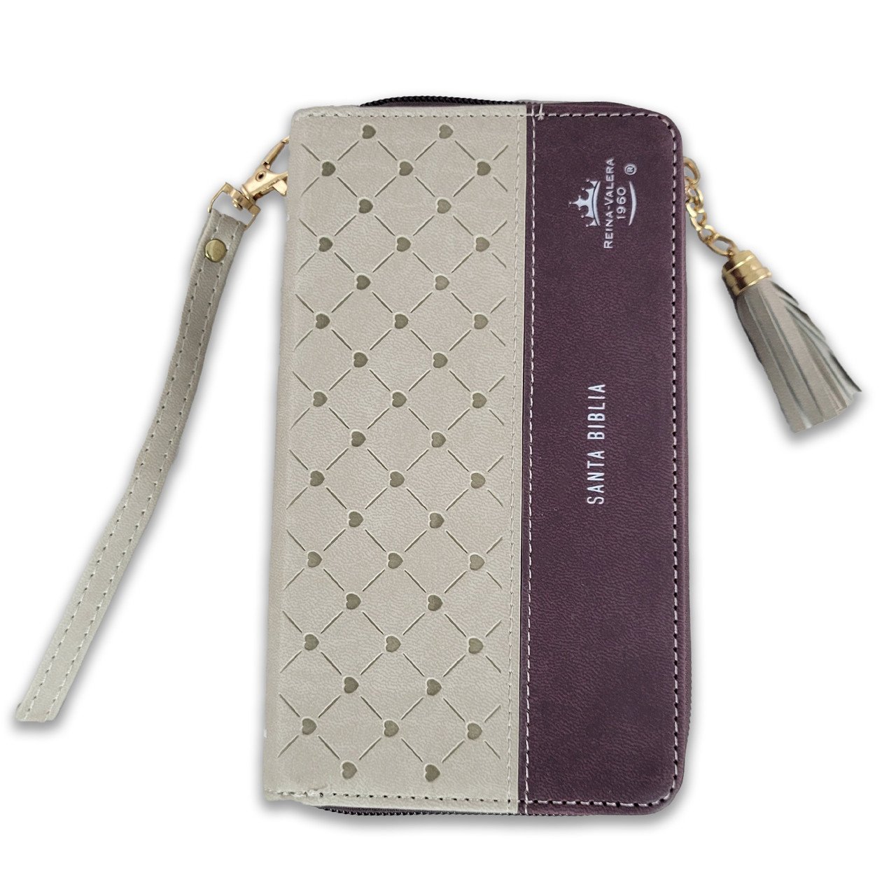 Biblia RVR60 Chequera Beige-Café/ Cierre 1 Biblia RVR60 Chequera Beige-Café Cierre