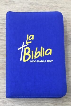 Biblia DHH azul / amarillo bordado