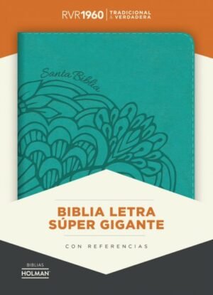 RVR 1960 Biblia Letra SuperGigante Aqua, símil piel