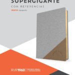 Biblia RVR 1960 Súper Gigante Gris Símil Piel