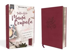 Biblia RVR 1960 Biblia de la Mamá Ocupada Magenta Piel Italiana