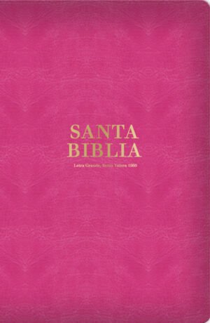 Biblia RVR60 Tamaño LG Rosa Canto Dorado