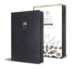 Biblia RVR60 letra grande Símil piel negra Cierre
