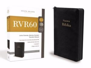 Biblia RVR 1960 Letra Grande Negro con Cierre