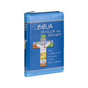 La Biblia Católica Para Jóvenes - Tapa Símil Piel Cremallera Azules