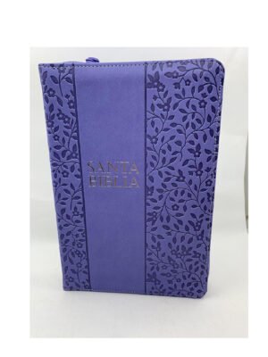 Biblia RVR60 Manual Letra Grande Semil Piel /Lavanda Indice Cierre